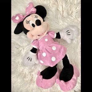 Disney Minnie Mouse Plush Toy, 26” tall, pink & white